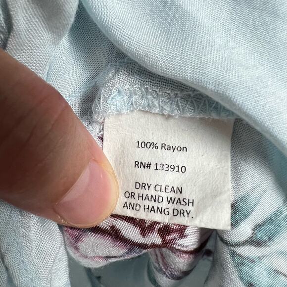 Show Me Your MuMu Casita Blue Wildflower Breeze Floral Off Shoulder Mini Dress M - Picture 8 of 9